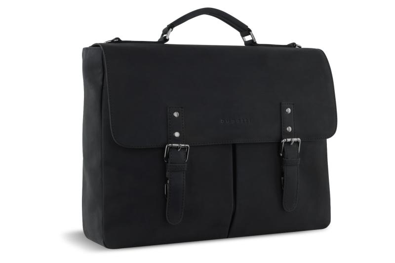 Bugatti Briefcase Luca Black - Lædertaske til tilbud