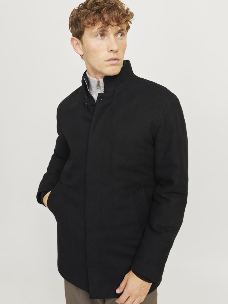 Sort uldjakke fra Jack & Jones - Hurtig levering!