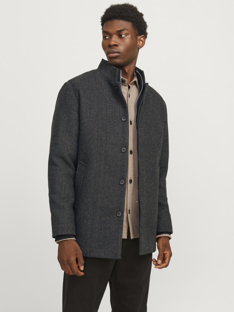 Mørkegrå uldjakke fra Jack & Jones - Hurtig levering!