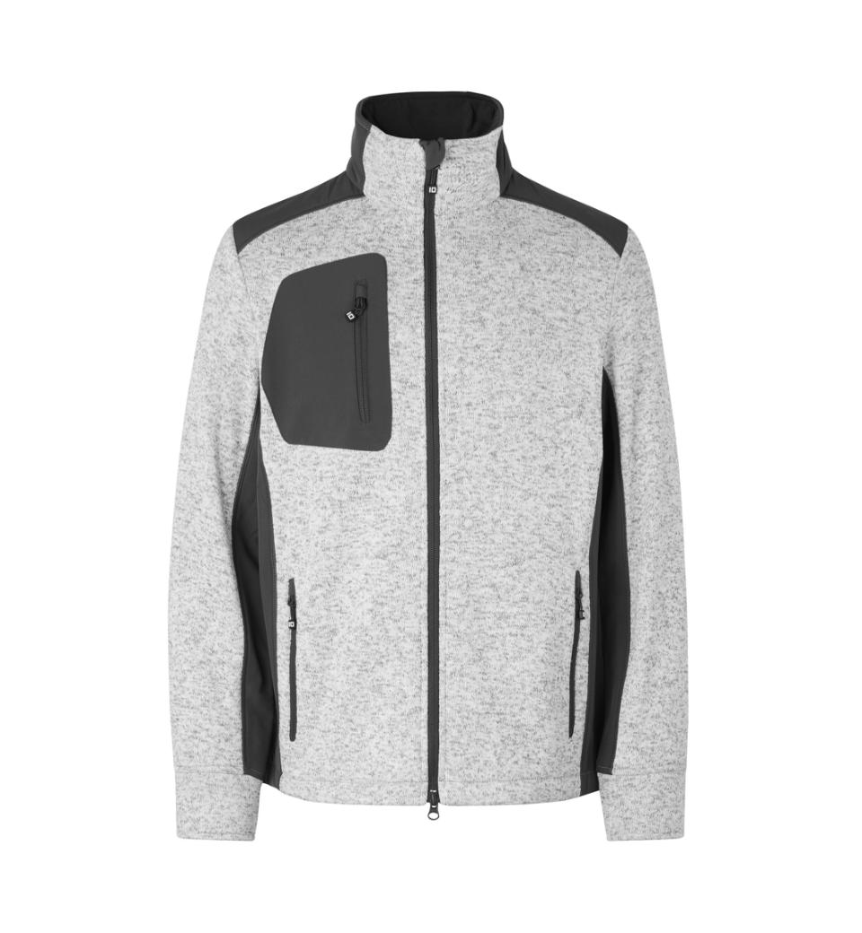 Id Fleece Jakke 0850 Grå Melange fra Id Identity