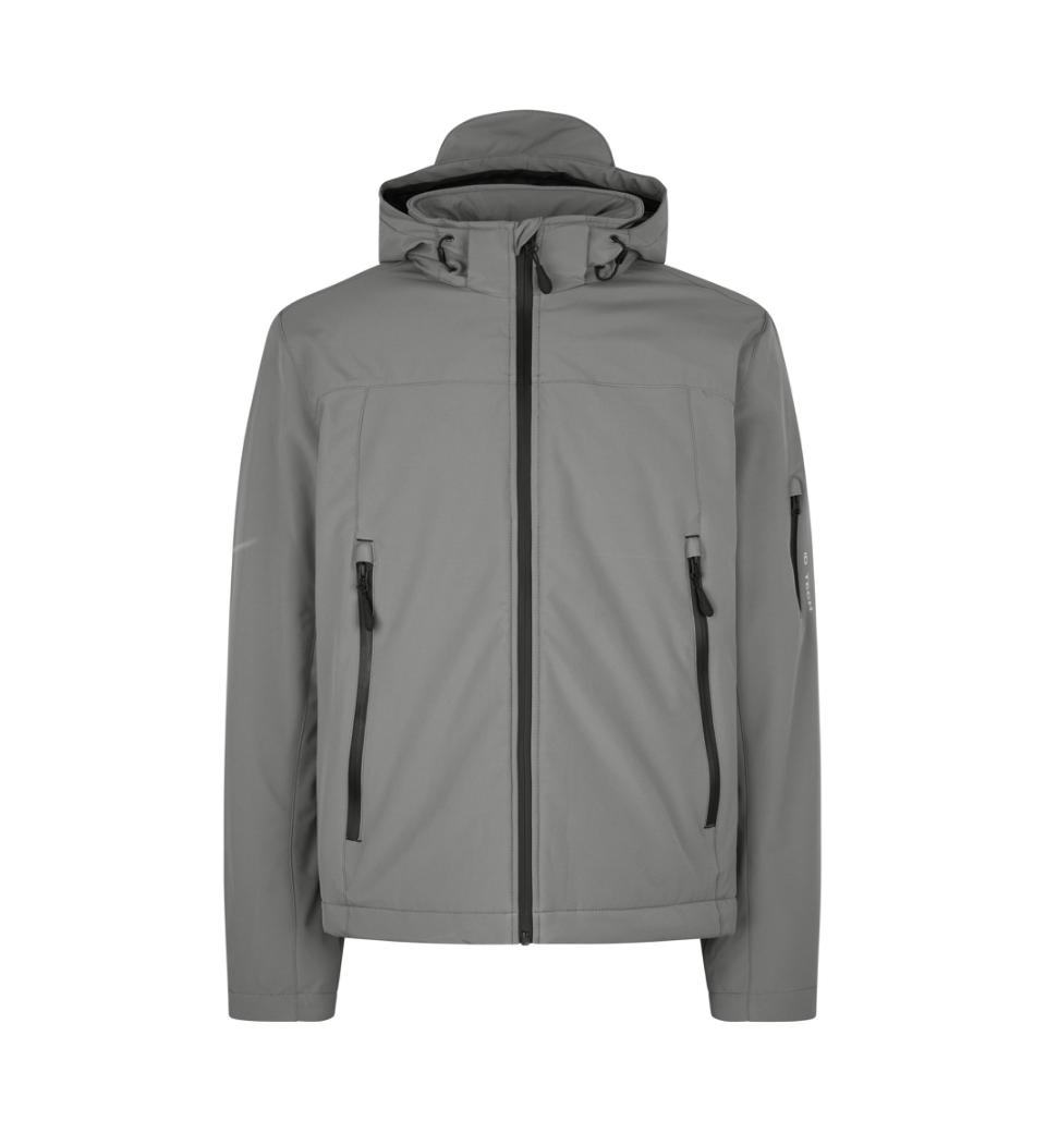 ID Vinter Softshell Jakke 0898 i Grå - Mænds Udsalg!
