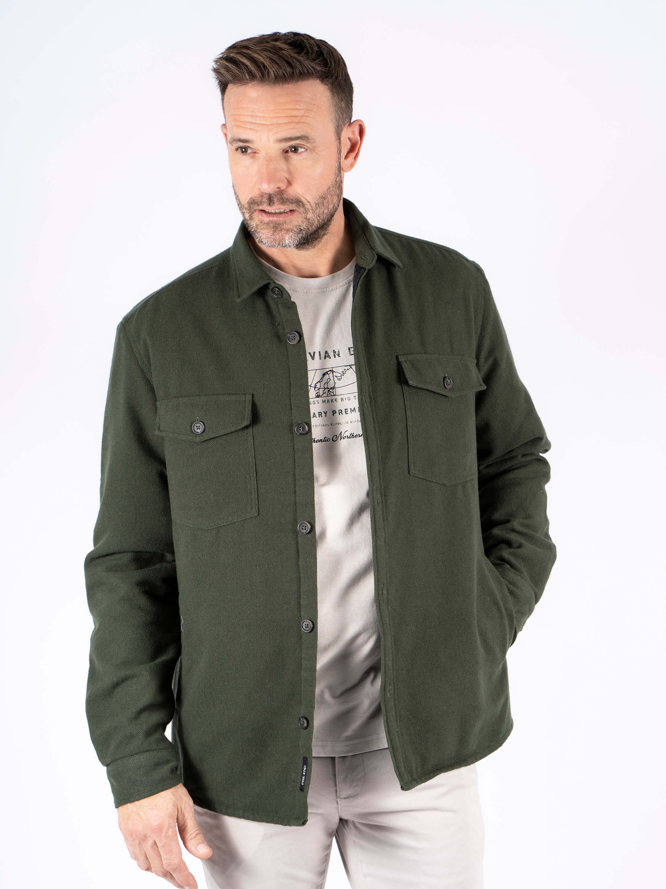 Of Denmark Overshirt i Grøn - Hurtig Levering!