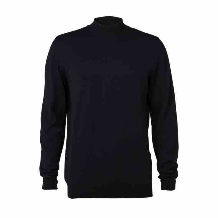 Milan Turtleneck Pullover 50103 i Mørk Navy - Kvalitet Uld