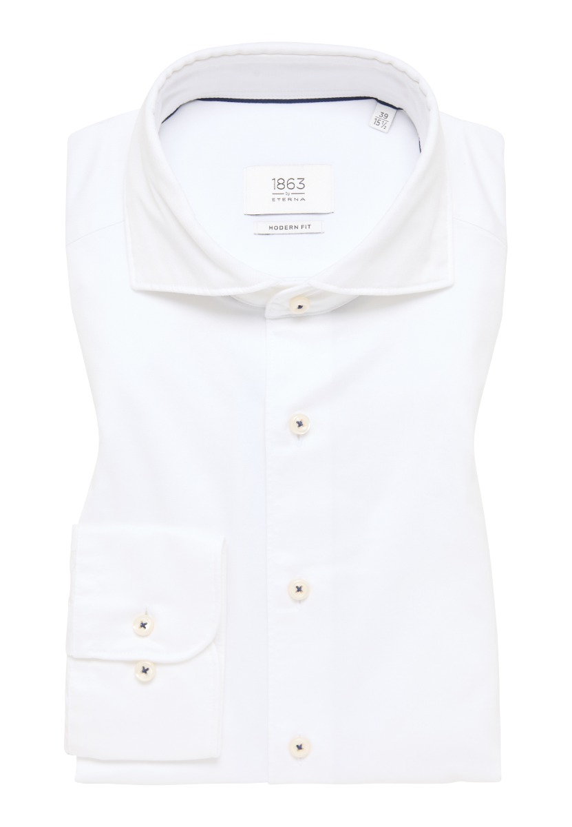 Moderne Fit Skjorte 1863 Premium Soft fra Eterna - Hvid