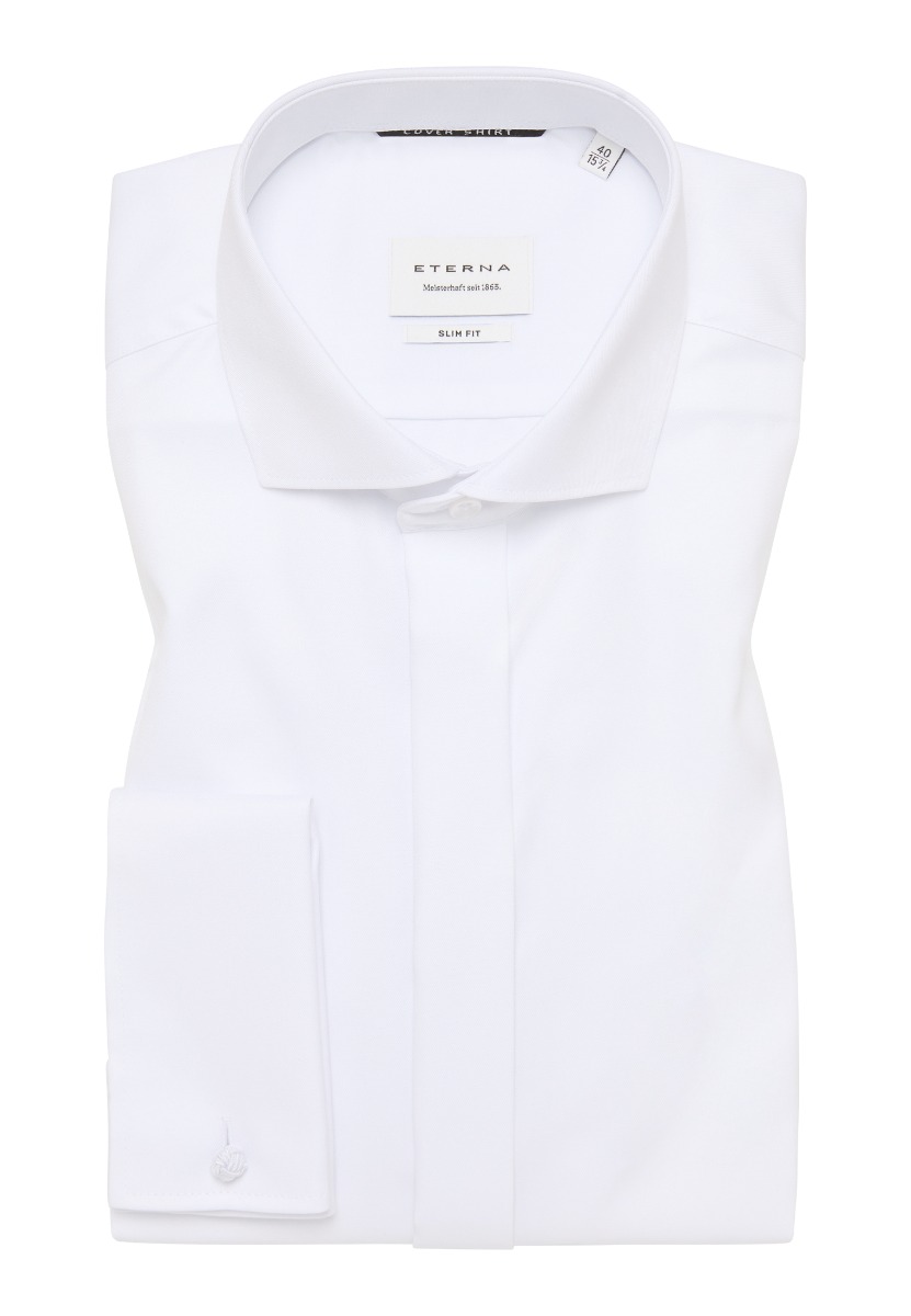 Eterna Slim Fit Strygefri Smoking Skjorte - Hvid Elegance