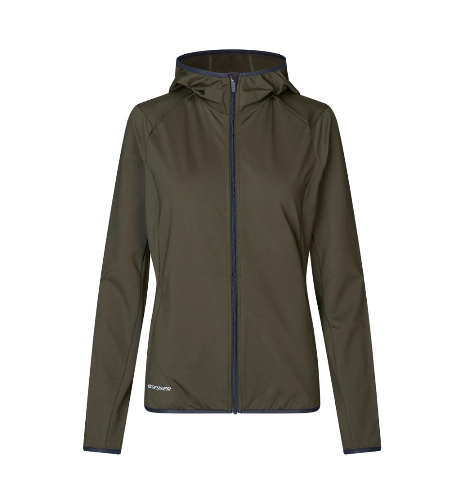 Svedtransporterende Oliven Stretch Hoodie til kvinder