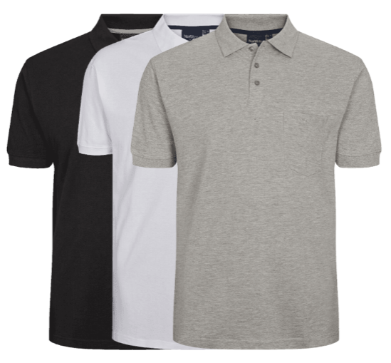 Nord 56°4 3-Pack Poloer - Rummelig og Komfortabel