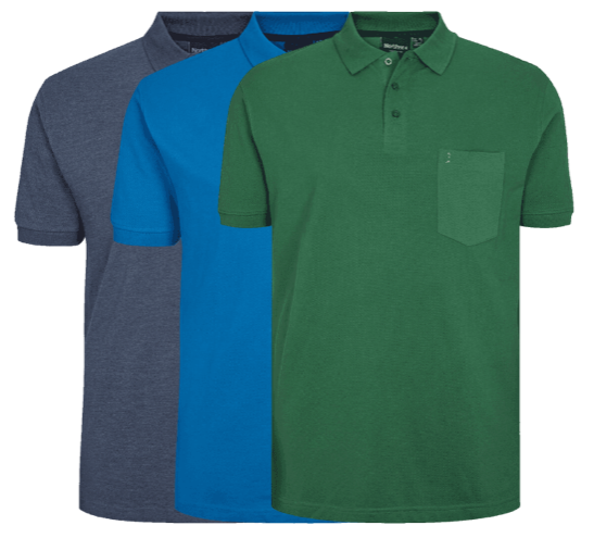 North 56°4 3 Pack Polo 99011 Mix 2x Large fra North Lititude
