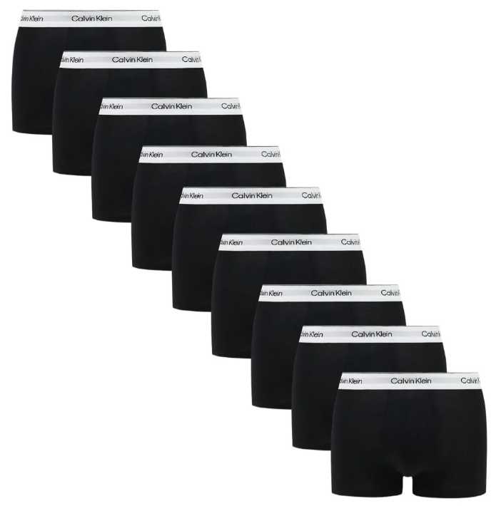 Calvin Klein 9 Pak Trunks - Sort Undertøj Til Mænd