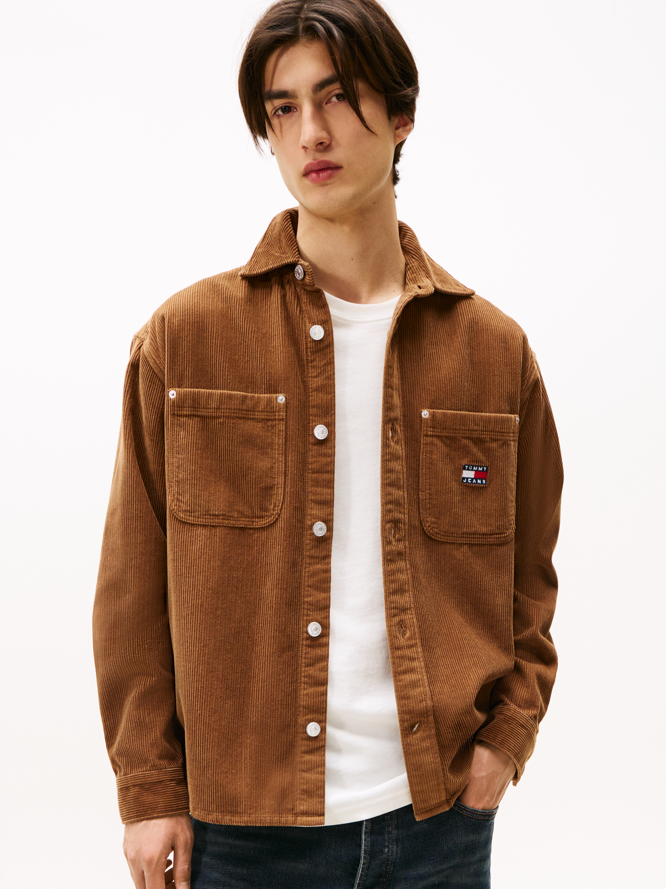 Fløjls Overshirt Large fra Tommy Hilfiger