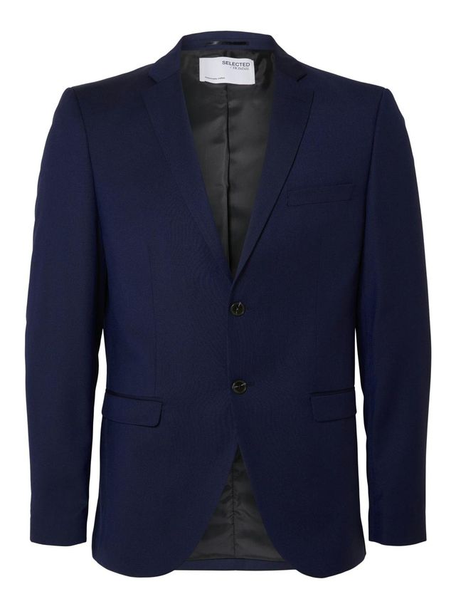 Elegant Slank Fit Uld- og Polyester Blazer – Et Must-Have!