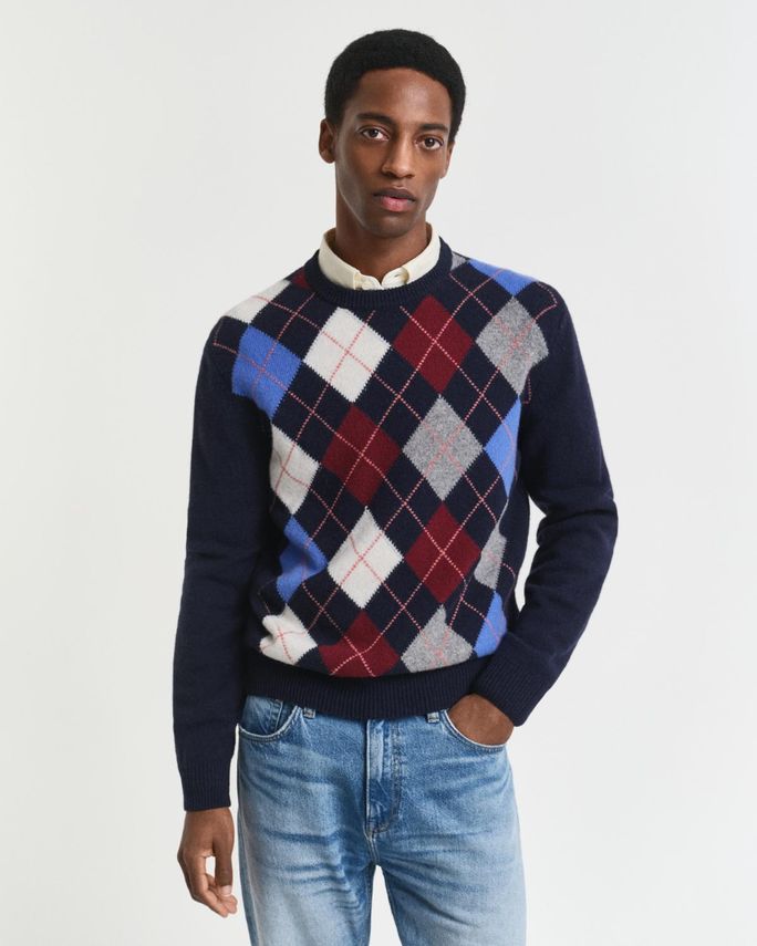 Argyle C Neck fra Gant
