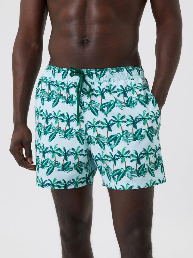 Borg Print Swim Shorts, Bb Sticky Leaves Big fra Björn Borg
