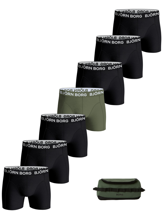 Björn Borg 7-pak Boxershorts med praktisk toilettaske