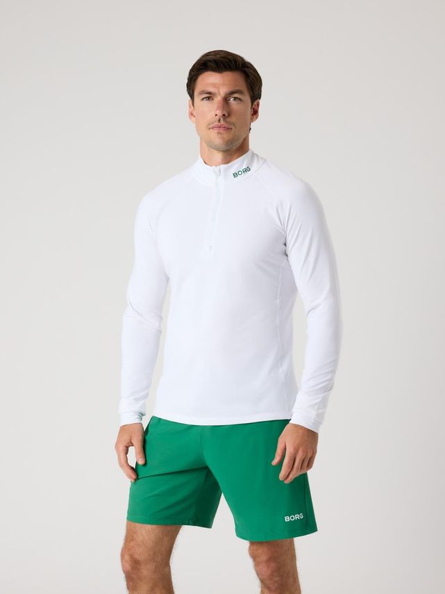 Borg Golf Midlayer Half Zip, Brilliant White fra Björn Borg