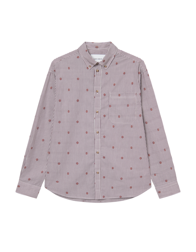 Kolton Stripe Basket Aoe Shirt fra Les Deux