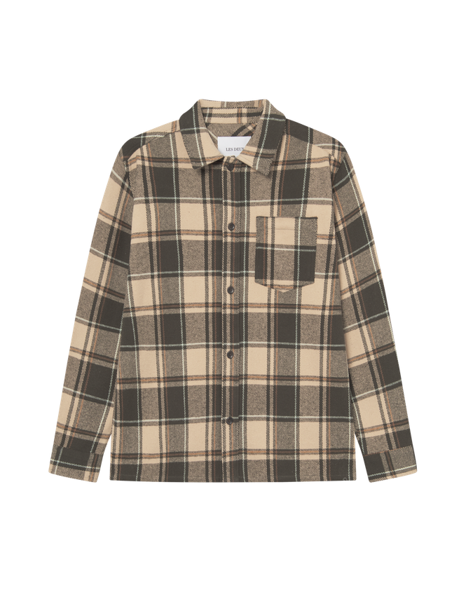 Loan Check Twill Overshirt fra Les Deux