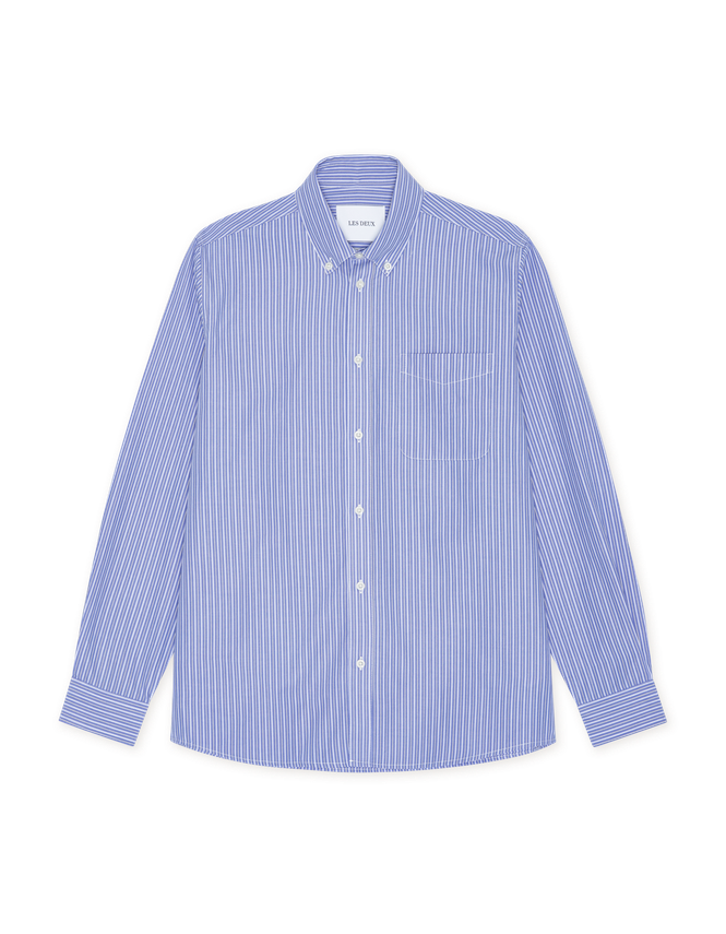 Kent Stripe Poplin Shirt fra Les Deux