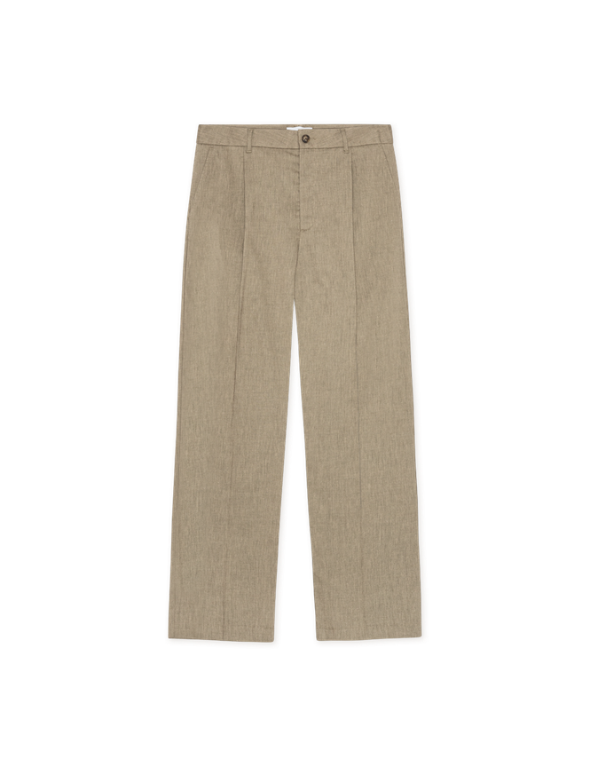Reece Pleated Slub Suit Pants fra Les Deux