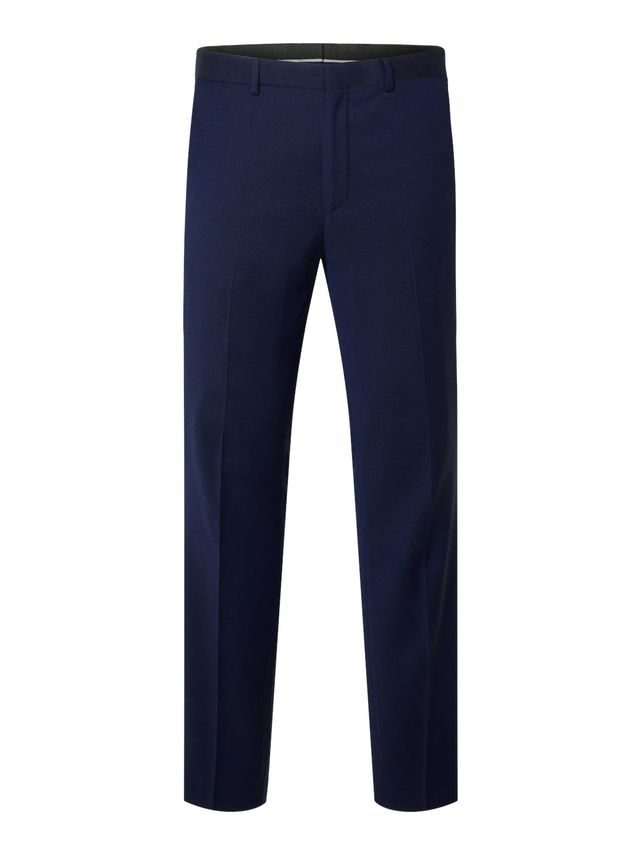 Slankede blå bukser fra Selected - Udsalg! Elegant slim fit.