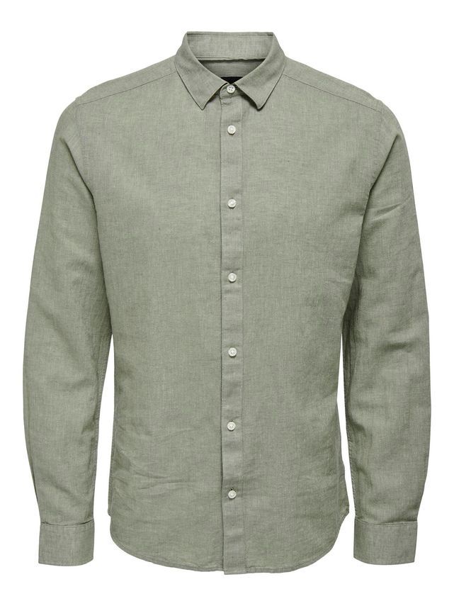 Onscaiden Ls Solid Linenskjorte fra Only & Sons – Tilbud!