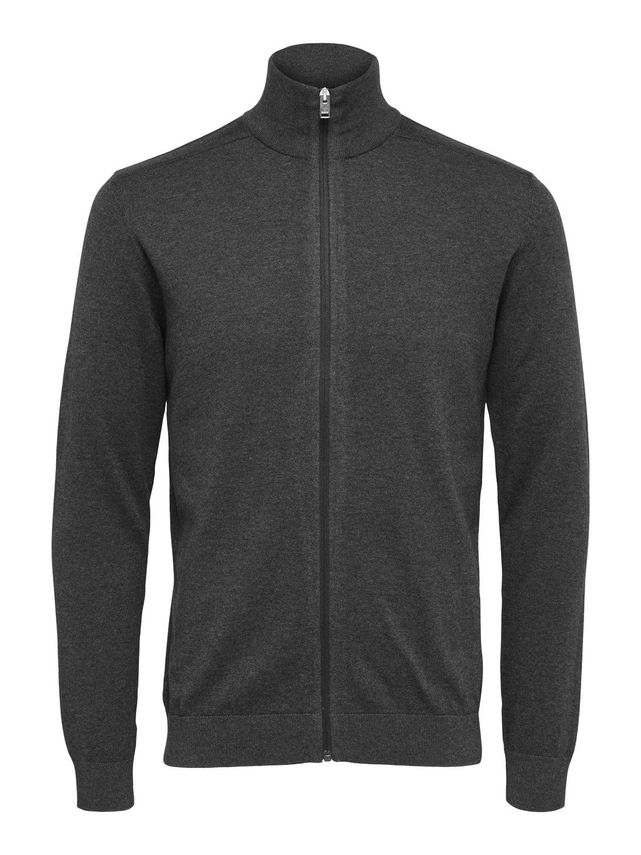 Selected Slhberg Full Zip Cardigan - 100% Bomuld Tilbud!