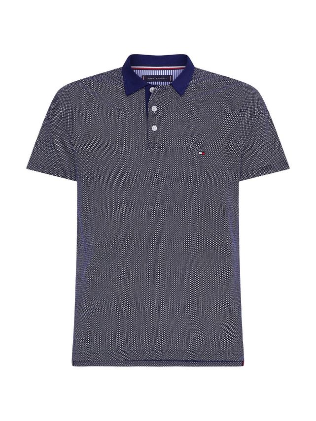 Micro Print Slim Polo fra Tommy Hilfiger