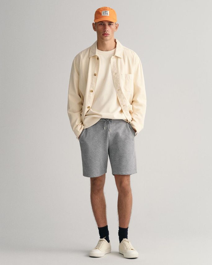 Gant Sweat Shorts i Grå Mel – Komfortabel Stil til God Pris!