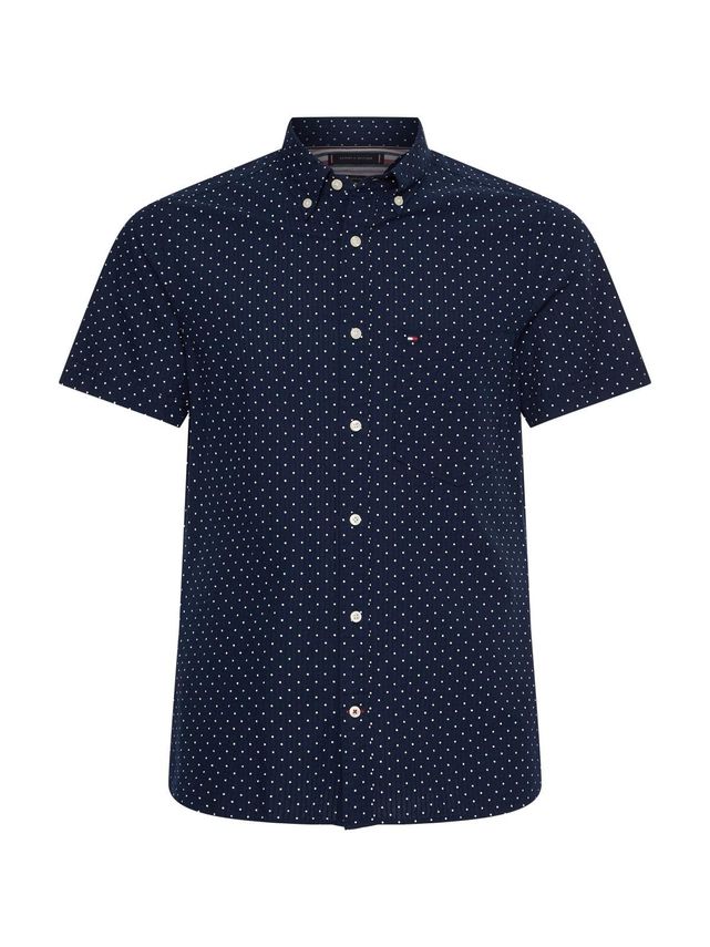 Slim Co Li Dot Print Shirt S S fra Tommy Hilfiger
