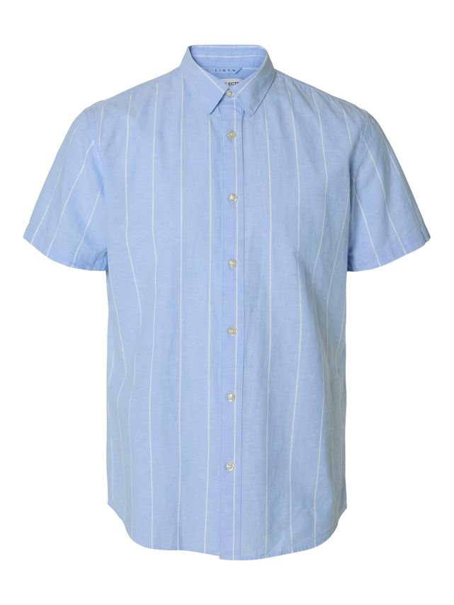 Slhregnew Linen Shirt Ss Class fra Selected