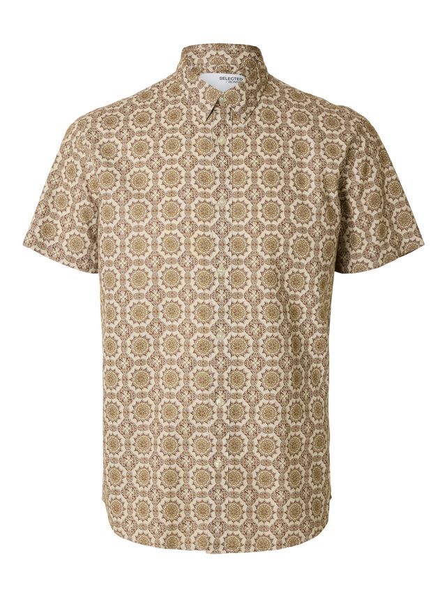 Slhregnew Linen Shirt Ss Class fra Selected
