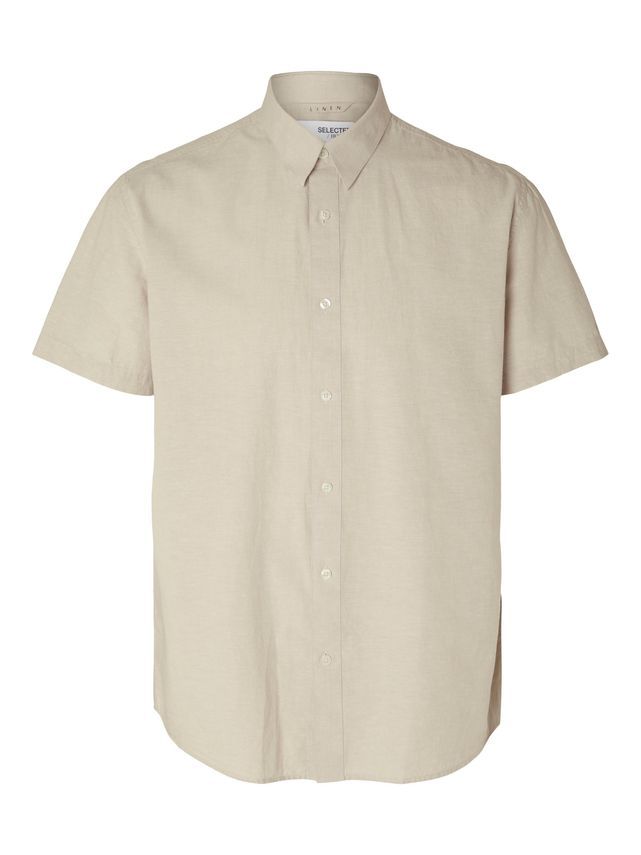 Slhregnew Linen Shirt Ss Class fra Selected
