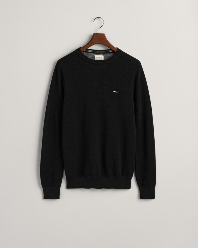 Cotton Pique C Neck fra Gant