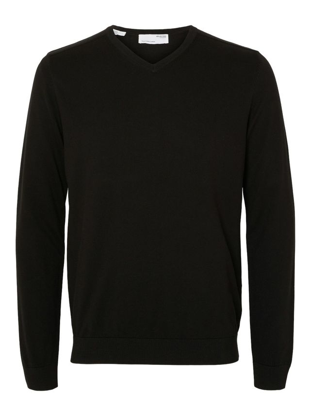 Slhberg Ls Knit V Neck Noos fra Selected