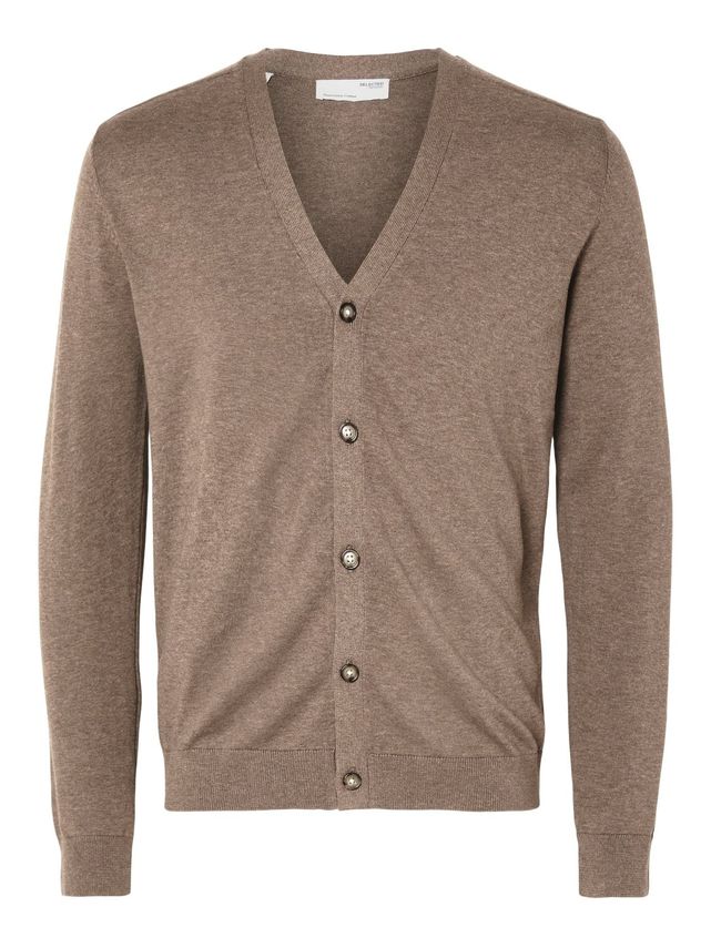 Slhberg Ls Knit V Neck Cardigan Noo fra Selected