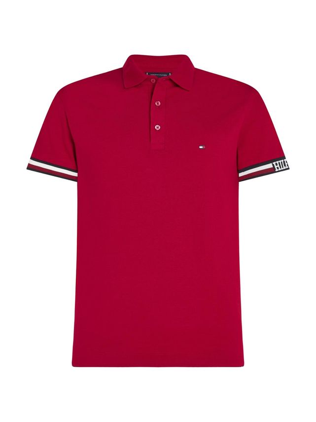 Monotype Flag Cuff Slim Fit Polo fra Tommy Hilfiger