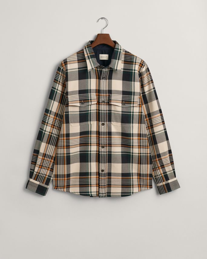 Heavy Twill Check Overshirt fra Gant