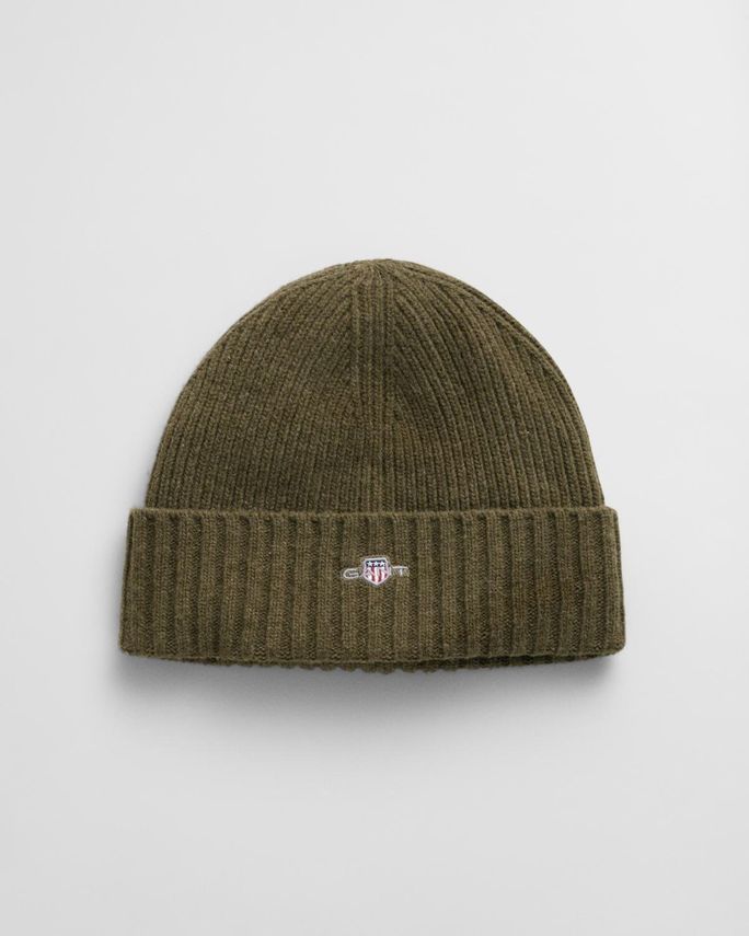 Unisex. Shield Wool Beanie fra Gant