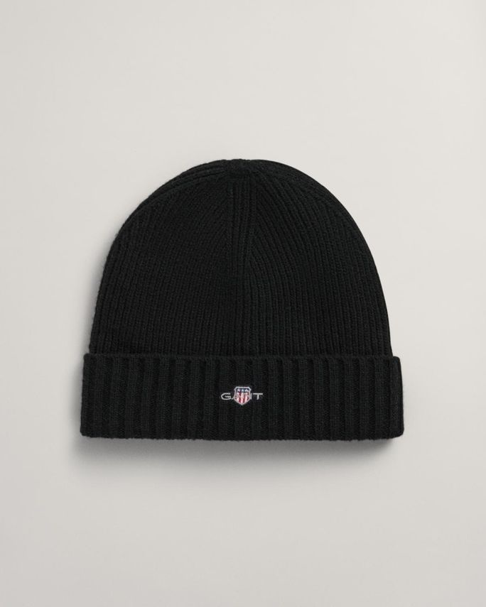 Unisex. Shield Wool Beanie fra Gant