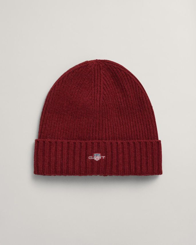 Unisex. Shield Wool Beanie fra Gant