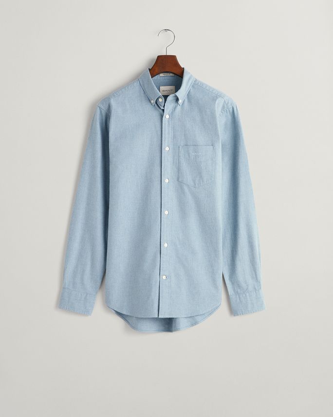 Reg Flannel Melange Shirt fra Gant