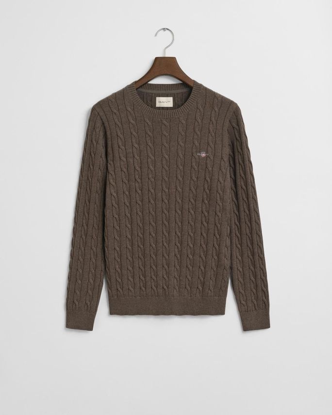 Cotton Cable C Neck fra Gant