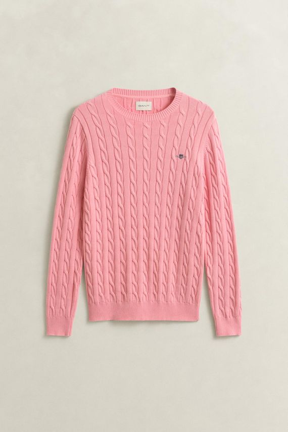 Cotton Cable C Neck fra Gant