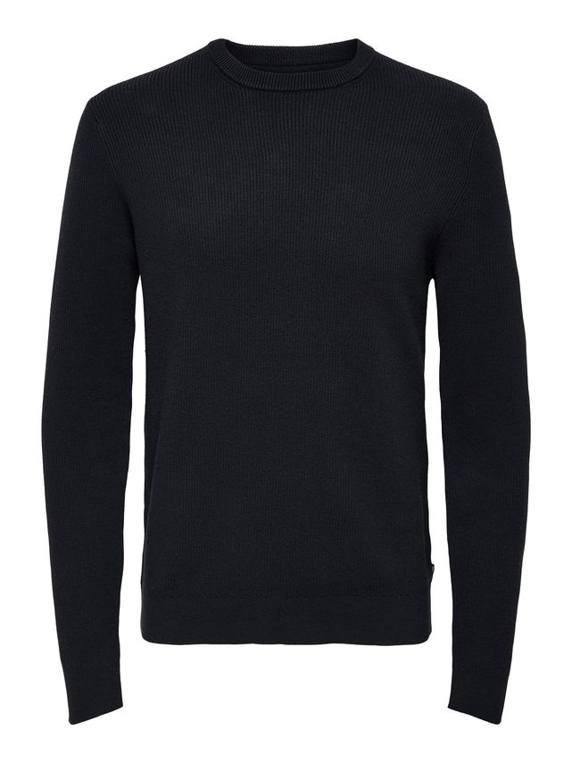 Onsphil Reg 12 Struc Crew Knit Noos fra Only & Sons