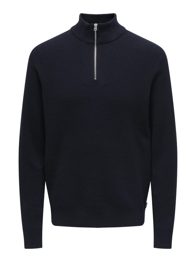 Onsphil Reg 12 Struc Half Zip Knit - Fantastisk tilbud!