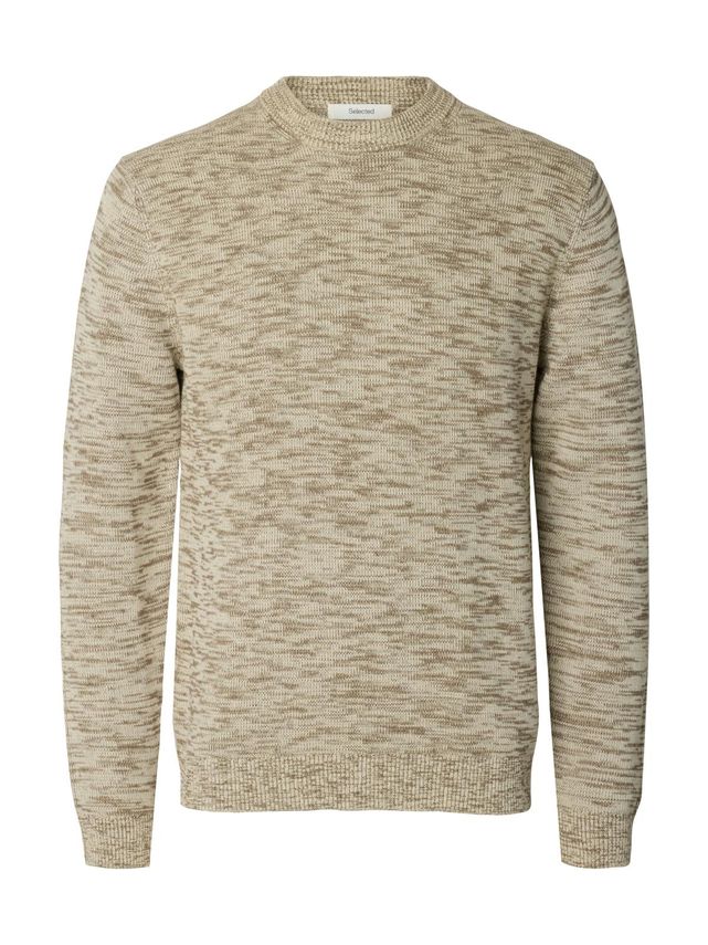 Slhdane Ls Knit Structure Crew Neck fra Selected