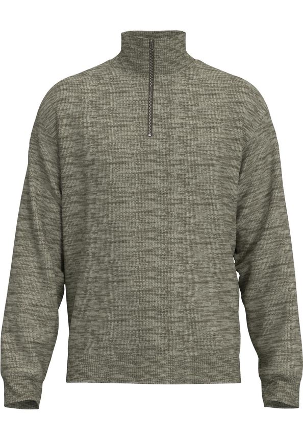 Slhdane Ls Knit Structure Half Zip fra Selected