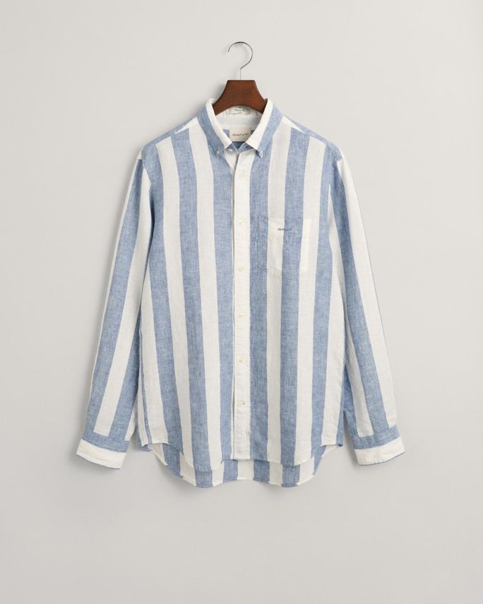Gant Reg Bold Stripe Hørskjorte - Ideel til Sommerbrug!