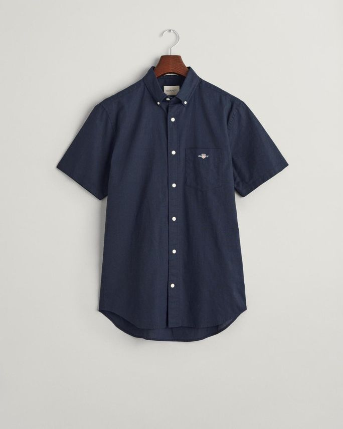 Reg Cotton Linen Ss Shirt fra Gant