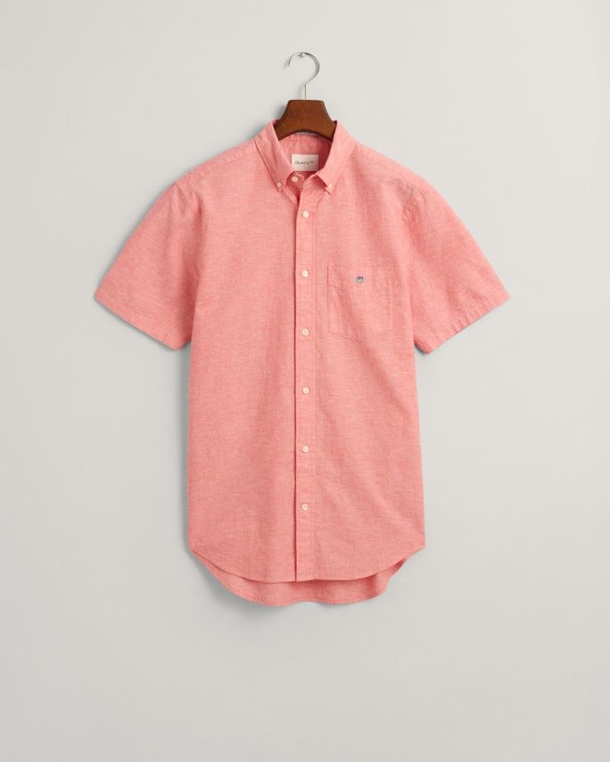 Reg Cotton Linen Ss Shirt fra Gant
